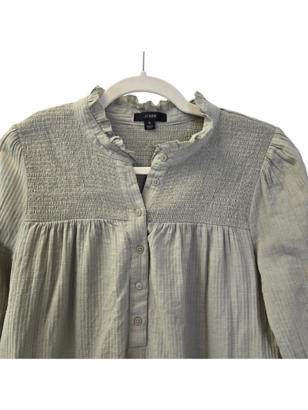 J. Crew Long Sleeve Soft Gauze Garden Top Size Small - Picture 4 of 6